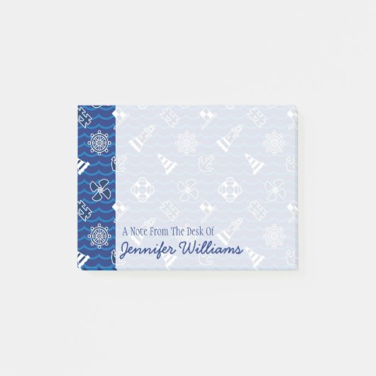 かわい航海のい波紋|名前の追加 ポストイット (正面)