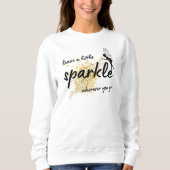 かわい離れいことわざに行く所で少し輝く スウェットシャツ (正面)