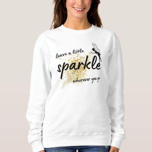 かわい離れいことわざに行く所で少し輝く スウェットシャツ (正面)