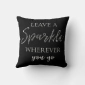 かわい離れい白黒へ行くたびに輝く クッション (裏面)