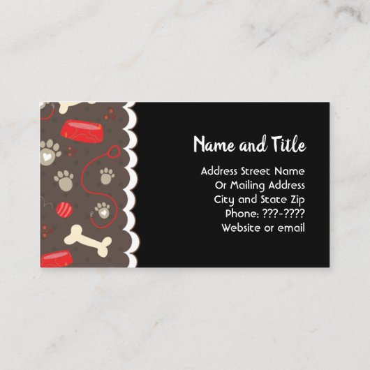 . .かわお気に入りのいい犬の獣医院との関係 名刺 (裏面)