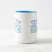 かわらおもしろいしい私は母の2トーンのコーヒーマグ ツートーンマグカップ (中央)