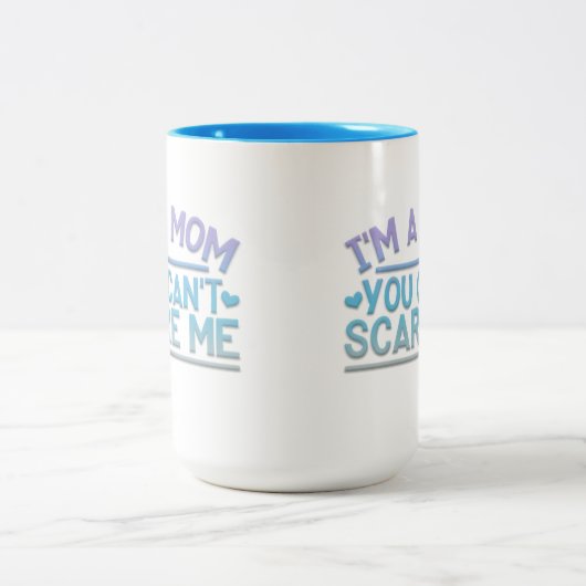 かわらおもしろいしい私は母の2トーンのコーヒーマグ ツートーンマグカップ (中央)
