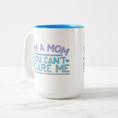 かわらおもしろいしい私は母の2トーンのコーヒーマグ ツートーンマグカップ (正面左)