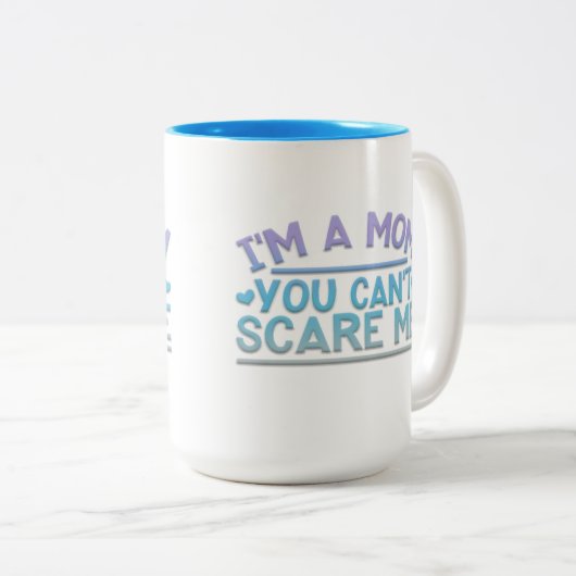 かわらおもしろいしい私は母の2トーンのコーヒーマグ ツートーンマグカップ (正面右)