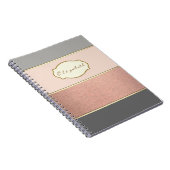 かわらストライプのいカラフル,パーソナライズされた - ノートブック (右側)