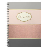 かわらストライプのいカラフル,パーソナライズされた - ノートブック (正面)