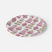 . .かわ結婚いいお菓子柄 ペーパープレート (アングル)