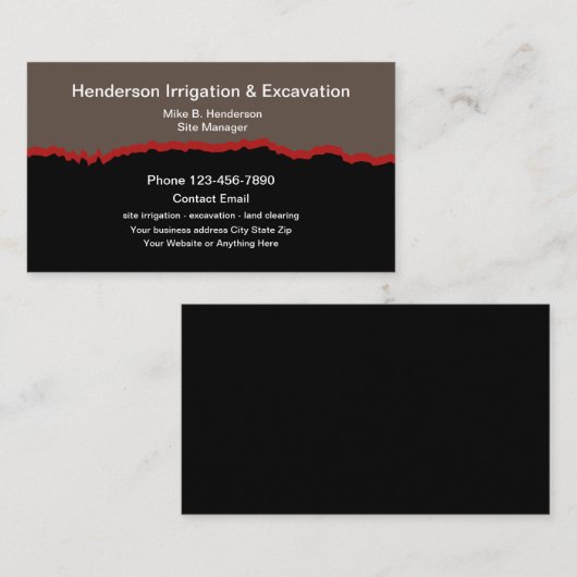 かんがい及び掘削サービスの名刺 名刺 (正面/裏面)