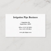 かんがい用パイプ写真 名刺 (裏面)