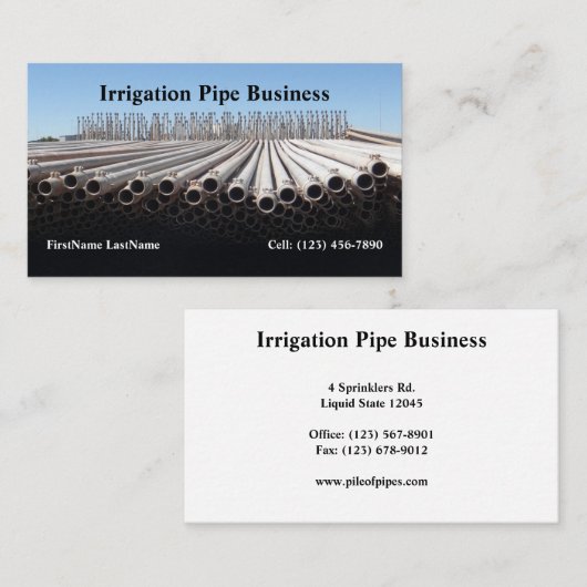 かんがい用パイプ写真 名刺 (正面/裏面)