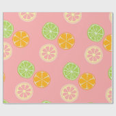 かんきつ柄の果物 ラッピングペーパー (フラット)