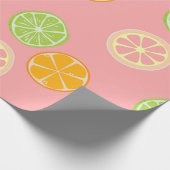 かんきつ柄の果物 ラッピングペーパー (角)