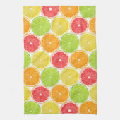 かんきつ類の模様 キッチンタオル (縦)