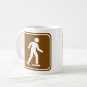 かんじきの道のハイウェーの印 コーヒーマグカップ (正面左)