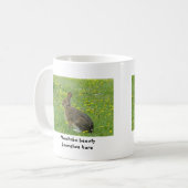 かんじきノウサギはタンポポを崇拝します コーヒーマグカップ (正面左)