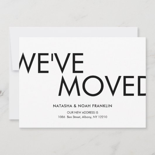 かんたんな引越しお知らせカード 新住所発表 (正面)