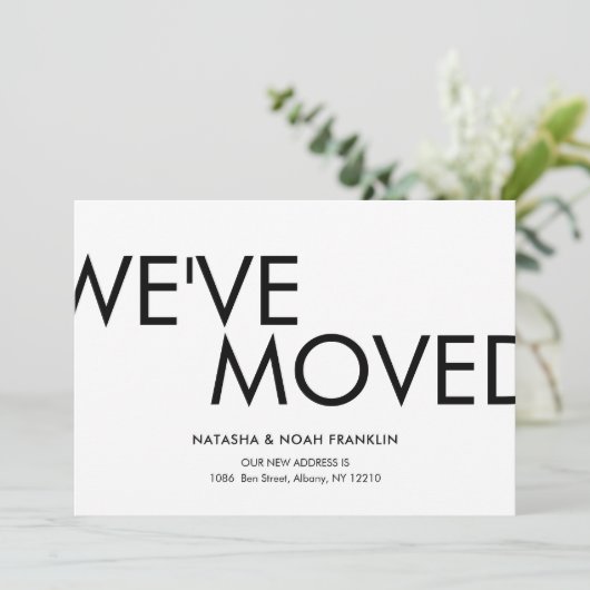 かんたんな引越しお知らせカード 新住所発表 (スタンド正面)