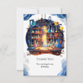 かんたんな科学の実験で楽しい科学者誕生日パーティー サンキューカード (正面)