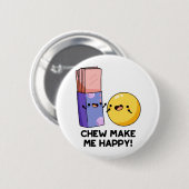 かんで私を幸せおもしろいにキャンディパン 缶バッジ (正面&裏面)