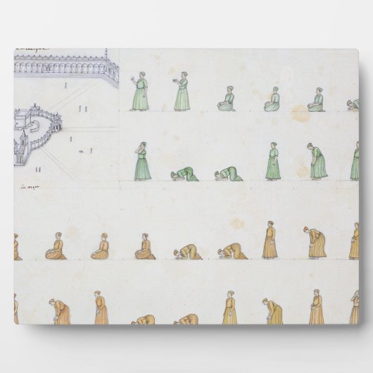 ~か違うらの祈りの言葉中の体位置 フォトプラーク (正面)