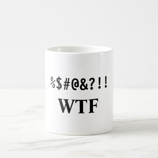 %$#@&か。!! 、WTF コーヒーマグカップ (中央)