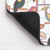 |があなたのイニシャルを加える熱帯鳥と模造して下さい マウスパッド (コーナー)