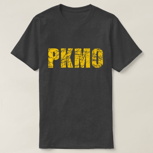 がきの揚げ物のTシャツ: PKMO Tシャツ (デザイン正面)