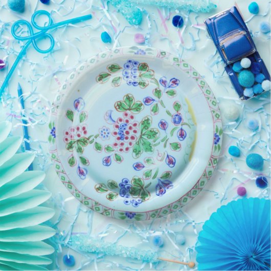 がく製品の古い弓ヴィンテージのデザインの紙皿 ペーパープレート (パーティー)