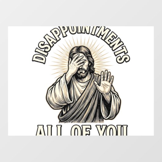 がっかりしたみんな ヴィンテージ風の彫刻 ウィンドウサイン (シート)