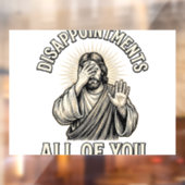 がっかりしたみんな ヴィンテージ風の彫刻 ウィンドウサイン (シート2)
