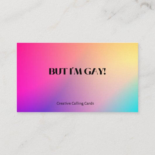 がっかりして申し訳ない コーリングカード (裏面)