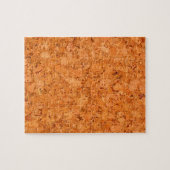 がっしりした自然なコルクの木製の穀物の一見 ジグソーパズル (横)