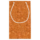 がっしりした自然なコルクの木製の穀物の一見 スモールペーパーバッグ (裏面)