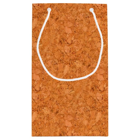 がっしりした自然なコルクの木製の穀物の一見 スモールペーパーバッグ (裏面)