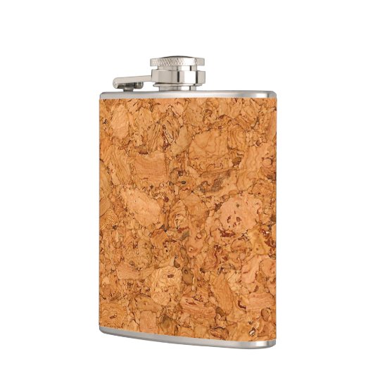 がっしりした自然なコルクの木製の穀物の一見 フラスク (左)