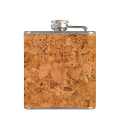 がっしりした自然なコルクの木製の穀物の一見 フラスク (裏面)