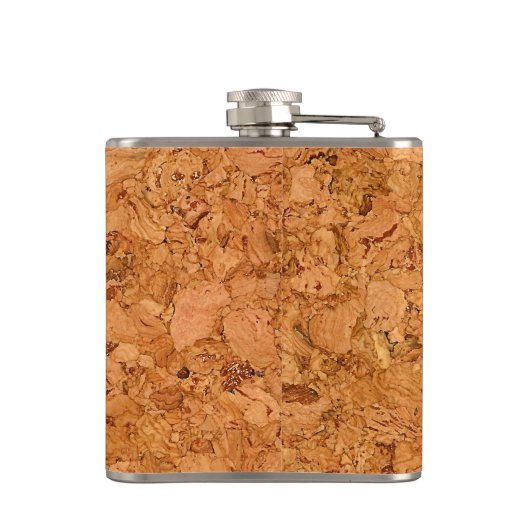 がっしりした自然なコルクの木製の穀物の一見 フラスク (裏面)