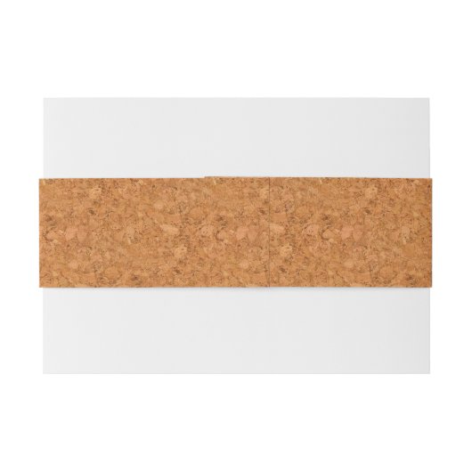 がっしりした自然なコルクの木製の穀物の一見 招待状ベリーバンド (裏面例)