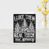 がっしりとした＆スプルースユーモアが効いたクリスマス カード (黄色い花)