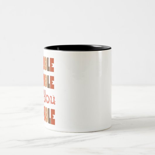 がつがつむさぼりますがつがつむさぼって下さい ツートーンマグカップ (中央)