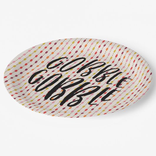 がつがつむさぼります数々のな楕円形の点-紙皿--をがつがつむさぼって下さい ペーパープレート (アングル)