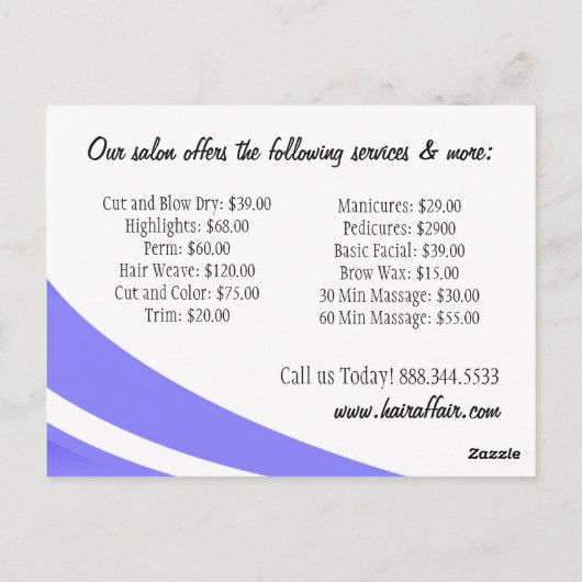 ~がはがきで提供されるサービス ポストカード (裏面)