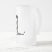 がぶ飲みして下さい フロストグラスビールジョッキ (正面右)