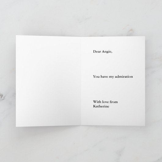 |がよく得る病気の友人のために梳いて下さい カード (内部)