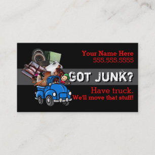 がらくたの取り外し。Hauling.Garbage.Promotional 名刺