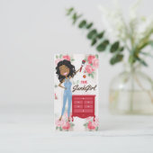 がらくたの女の子のアフリカ系アメリカ人 名刺 (スタンド正面)