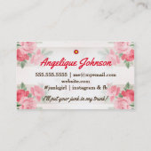 がらくたの女の子のアフリカ系アメリカ人 名刺 (裏面)