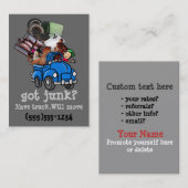 がらくたの強く引く取り外しビジネステンプレート 名刺 (正面/裏面)