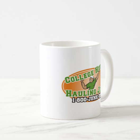 がらくたの役人のロゴを強く引く大学大きな塊 コーヒーマグカップ (正面右)
